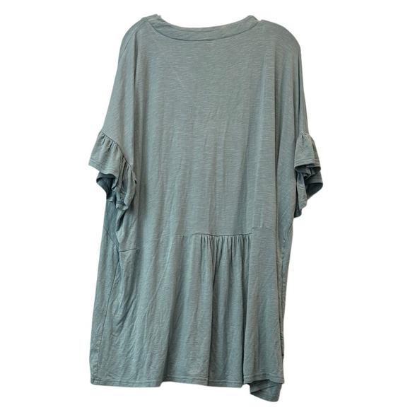 Susan Betro Size 4X Green New with Tags Tunic Pullover Short Sleeve MSRP $57 - Picture 2 of 6